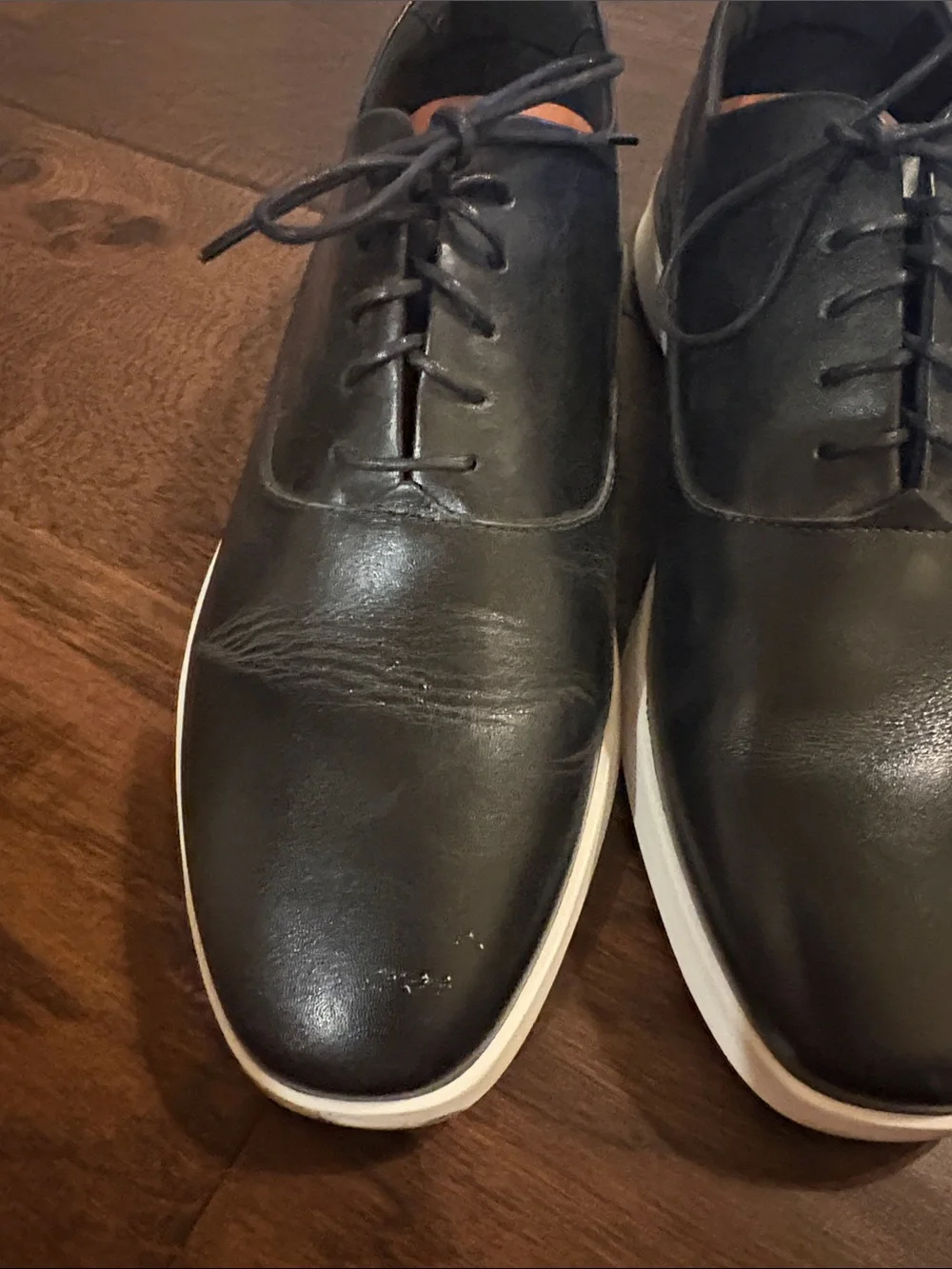 Wolf & Shepherd Crossover Derby black leather hybrid dress shoes size 10.5